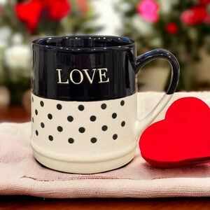 New Black & White “LOVE” Embossed Mug